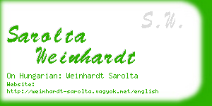 sarolta weinhardt business card